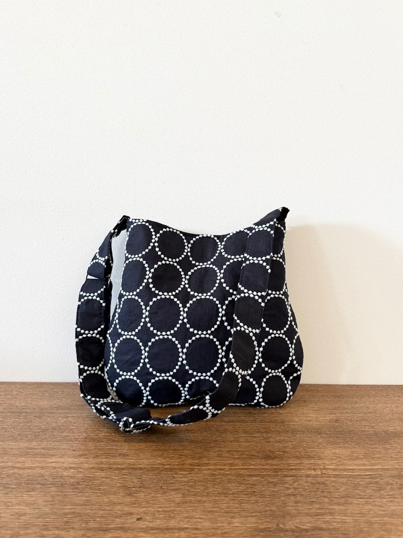 ワンハンドルバッグ　ミナペルホネン　タンバリン - 側背包/斜背包 - 棉．麻 藍色