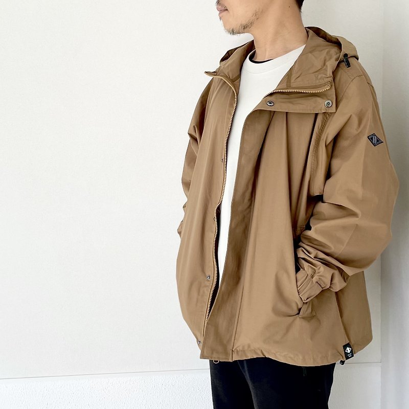 [Unisex] Water-repellent and windproof mountain parka [Camel] - Unisex Hoodies & T-Shirts - Cotton & Hemp Brown