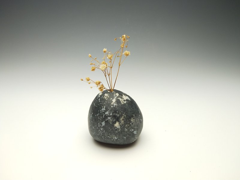 ラフフラワー - 花瓶・植木鉢 - 陶器 ブラック
