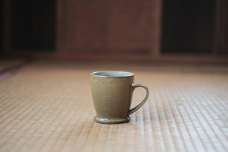 馬克杯|微高腳雙色杯 - 咖啡杯 - 陶 綠色