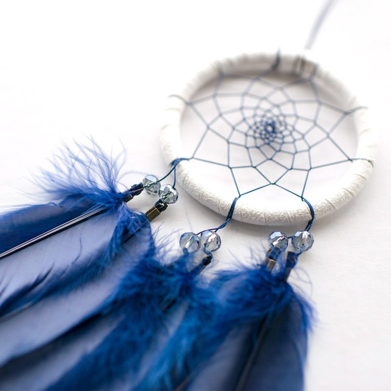 Dream Catcher Material Pack 8cm-Simple Dark Blue-Boyfriend's Gift - อื่นๆ - วัสดุอื่นๆ สีน้ำเงิน