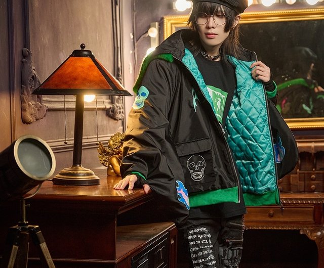 cyberpunk harajuku Naja warlock kimono sleeve windbreaker