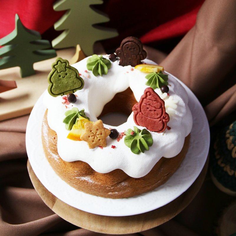 【Fruit】Christmas limited edition Christmas caramel wreath - เค้กและของหวาน - อาหารสด 