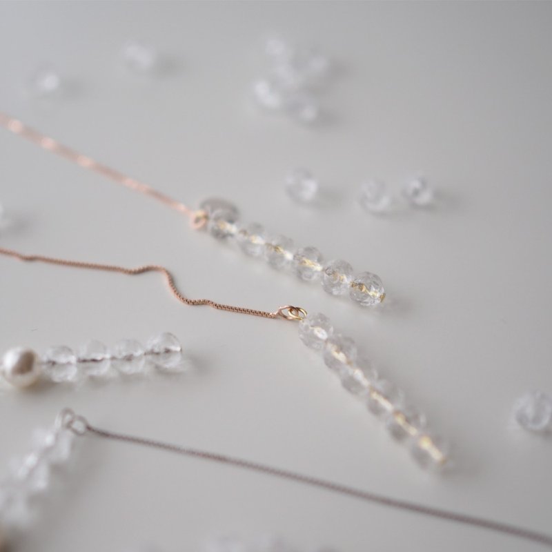 Earrings耳環:The Olinda East Earrings-E018-925 - 耳環/耳夾/耳骨夾 - 玻璃 透明