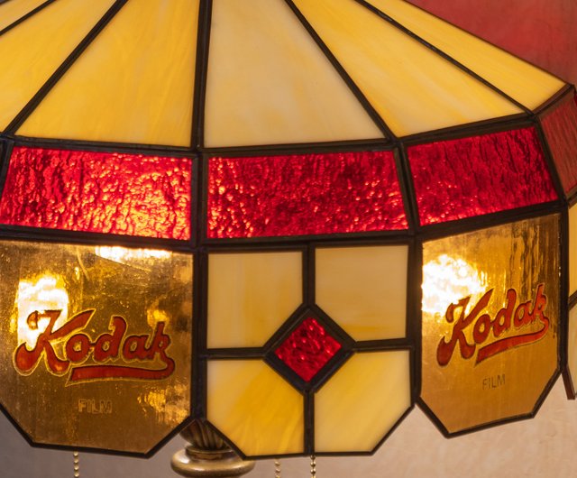 60年代　KODAK コダック　ステンドグラス　アドバタイジング　ランプ　店舗用 500x0.jpg