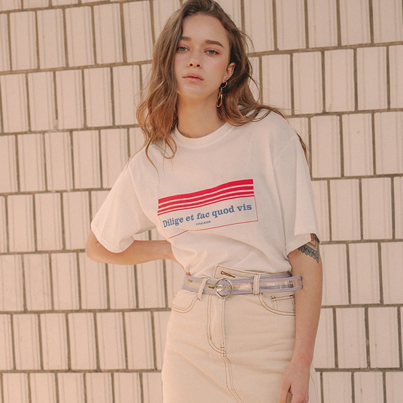 VITALSIGN Dilige et fac quod vis T-Shirt (White) - 女 T 恤 - 棉．麻 白色