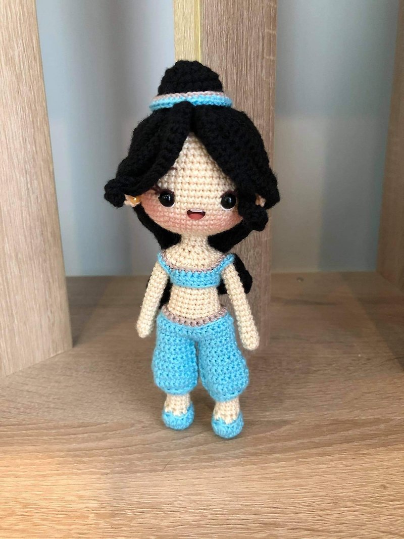 crochet doll , jasmine , princess doll , aladin , amigurumi , toy - 玩偶/公仔 - 其他材質 多色