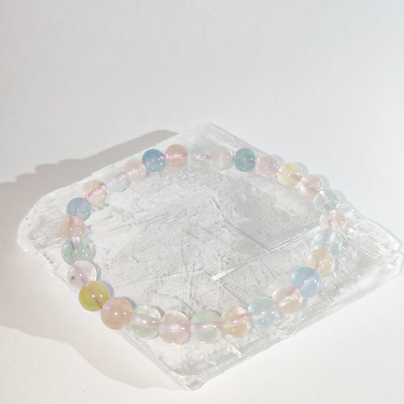 【訂製品】摩根石 Morganite 巴西 6-12mm  手串 天然水晶 水晶 - 手鍊/手鐲 - 水晶 