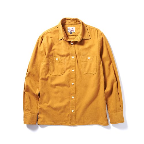 Chamois Shirt-Mustard Mustard - Shop retrodandy-tw Men's Shirts - Pinkoi