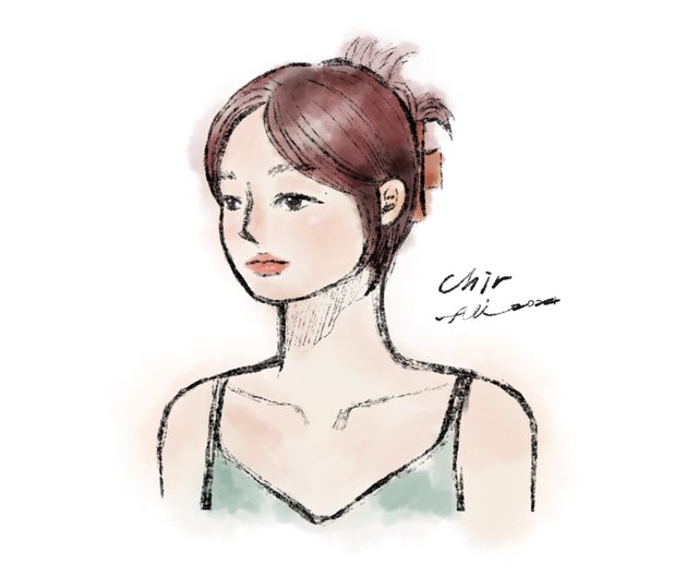 水彩画　似顔絵描きます　　(写実タイプ背景付き) 購入】水彩画風似顔絵 | portrait