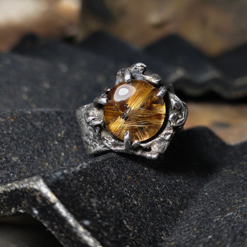 Rutilated Quartz Rutilated Quartz - สร้อยคอ - เครื่องเพชรพลอย สีทอง