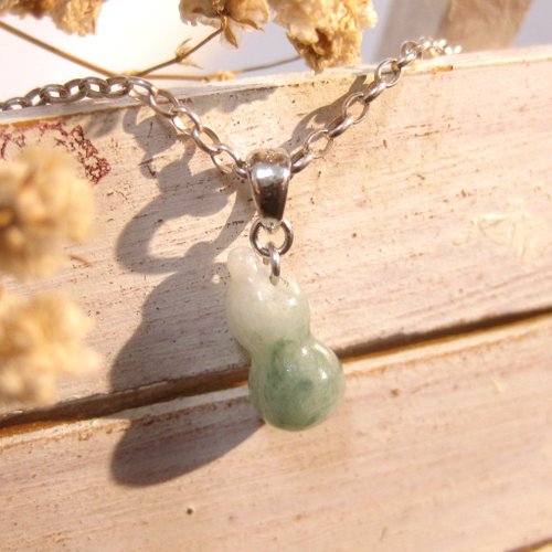 JadeGaze 玉凝飾｜臺灣玉雕工藝品牌🚩新品上架！ 造型玉墜-葫蘆 花青種緬甸玉/簡單好搭配雙面可配戴/