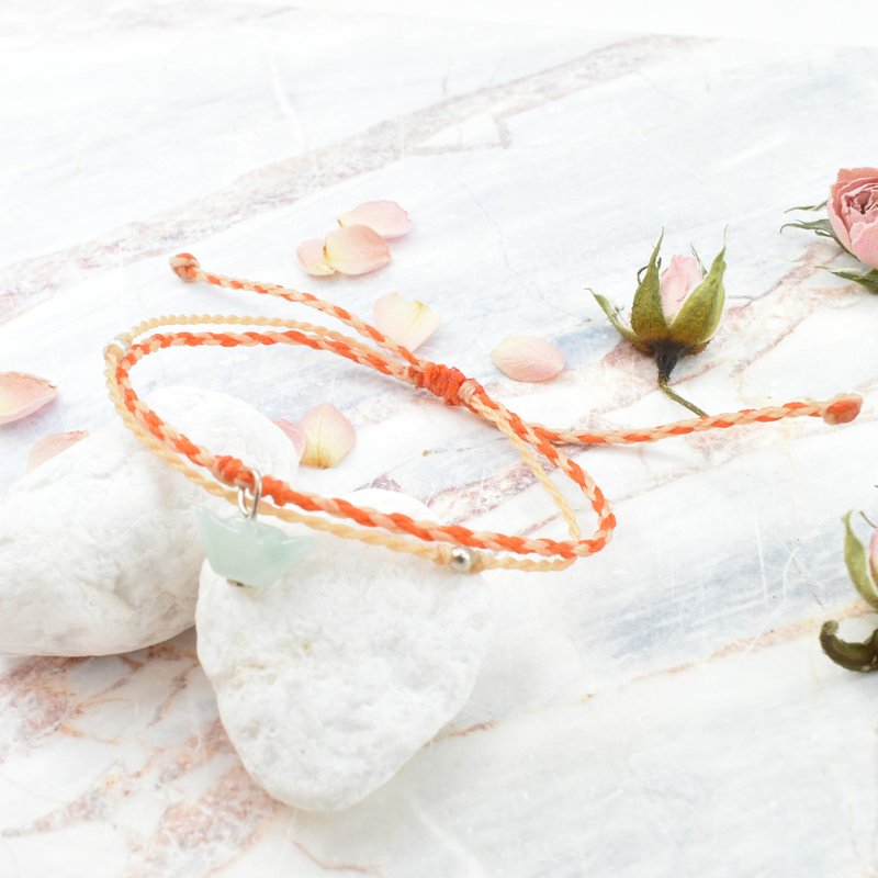 MIRROR Huangxuanyuan-Hope Sunshine Jade Wax Line Bracelet - สร้อยข้อมือ - หยก หลากหลายสี