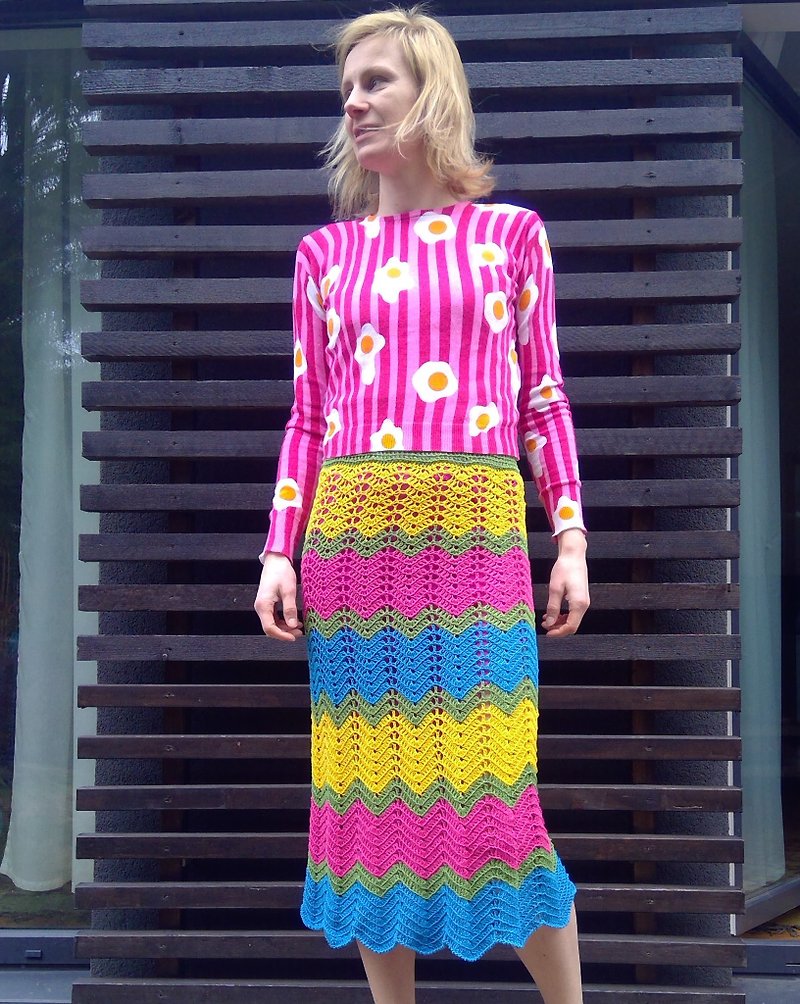 Handmade colorful skirt. Skirt for women - Skirts - Eco-Friendly Materials Multicolor