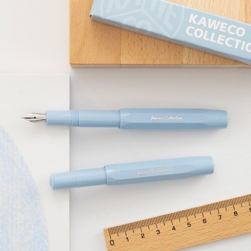 德國 KAWECO COLLECTION 系列鋼筆 迷霧藍 F - 鋼筆 - 樹脂 藍色