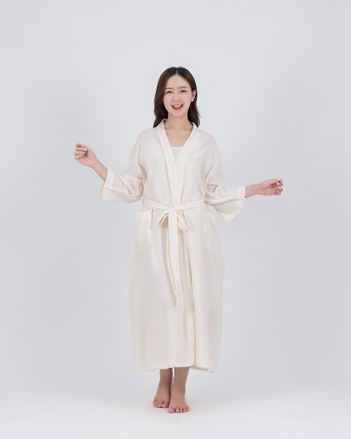 aleya-craft Long Cotton Kimono Robe