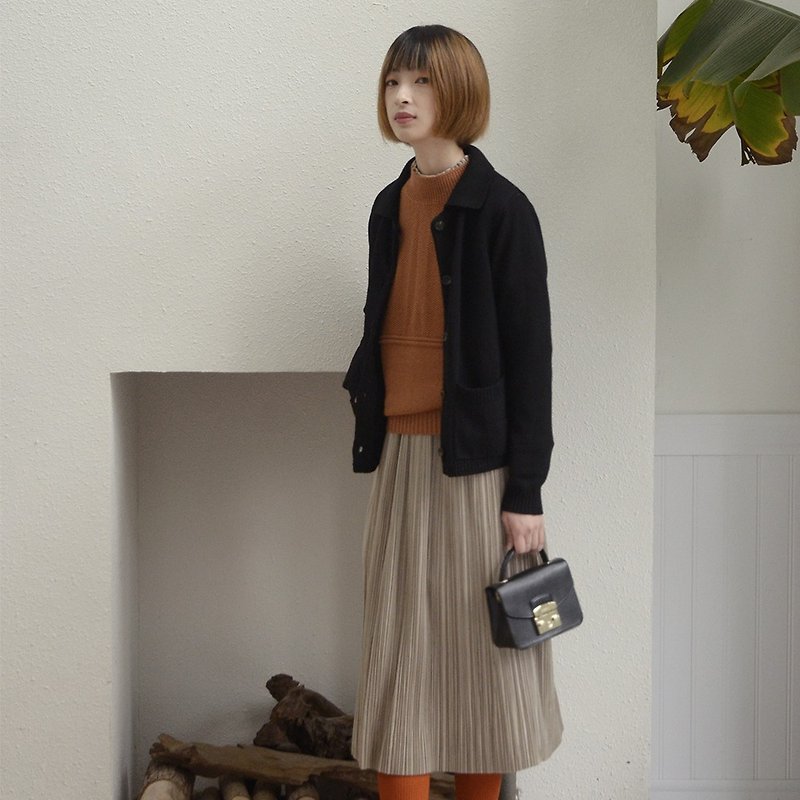 Wool-blend sweater vest - caramel color | vest | autumn and winter models | wool blend | Sora-226 - เสื้อกั๊กผู้หญิง - ขนแกะ 