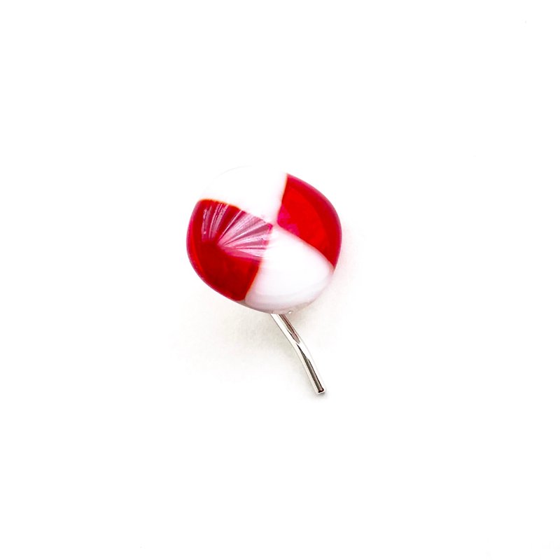 Glass pony hook Carreaux red - Hair Accessories - Glass Red