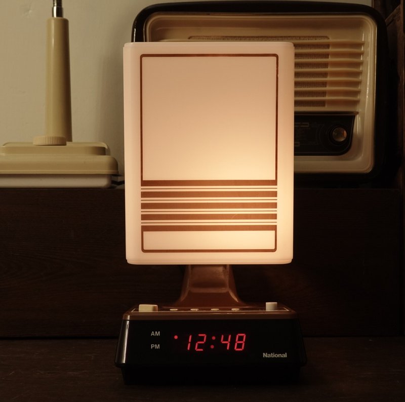 Japanese Showa 1980s Panasonic National Warm Light Electronic Clock Night Light - Lighting - Plastic Multicolor