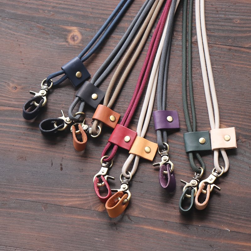 Leather Paracord Lanyard | Multicolor - Lanyards & Straps - Nylon Multicolor