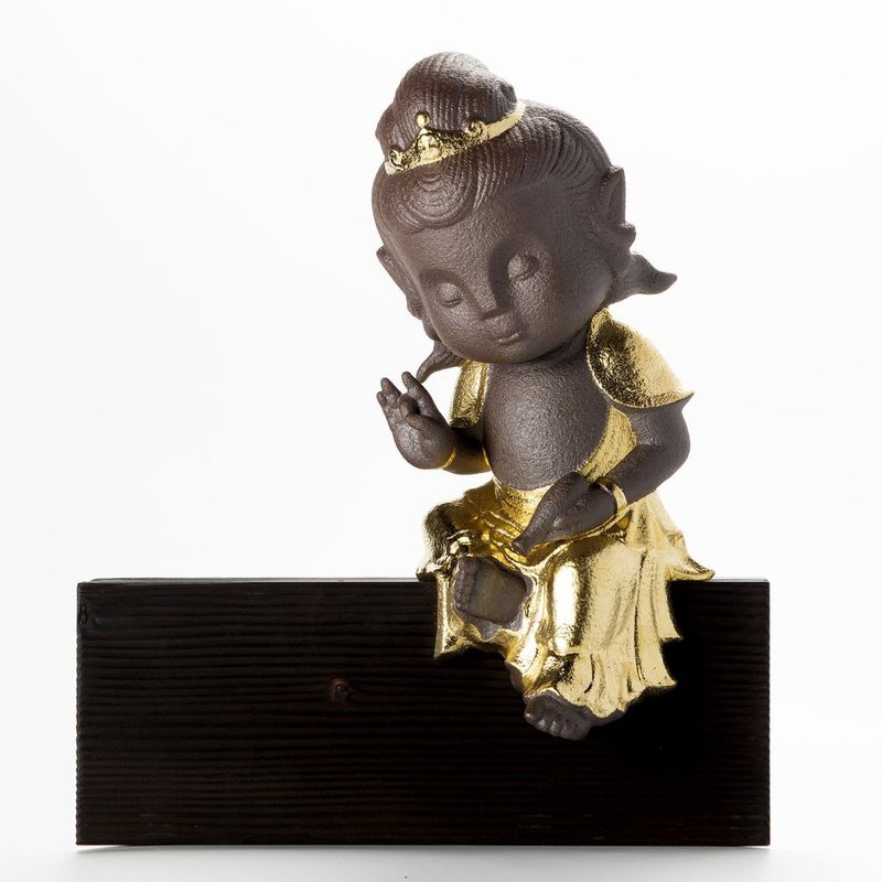 Buddha-sculpture - The water Bodhisattva-gold edition - ตุ๊กตา - ดินเผา 