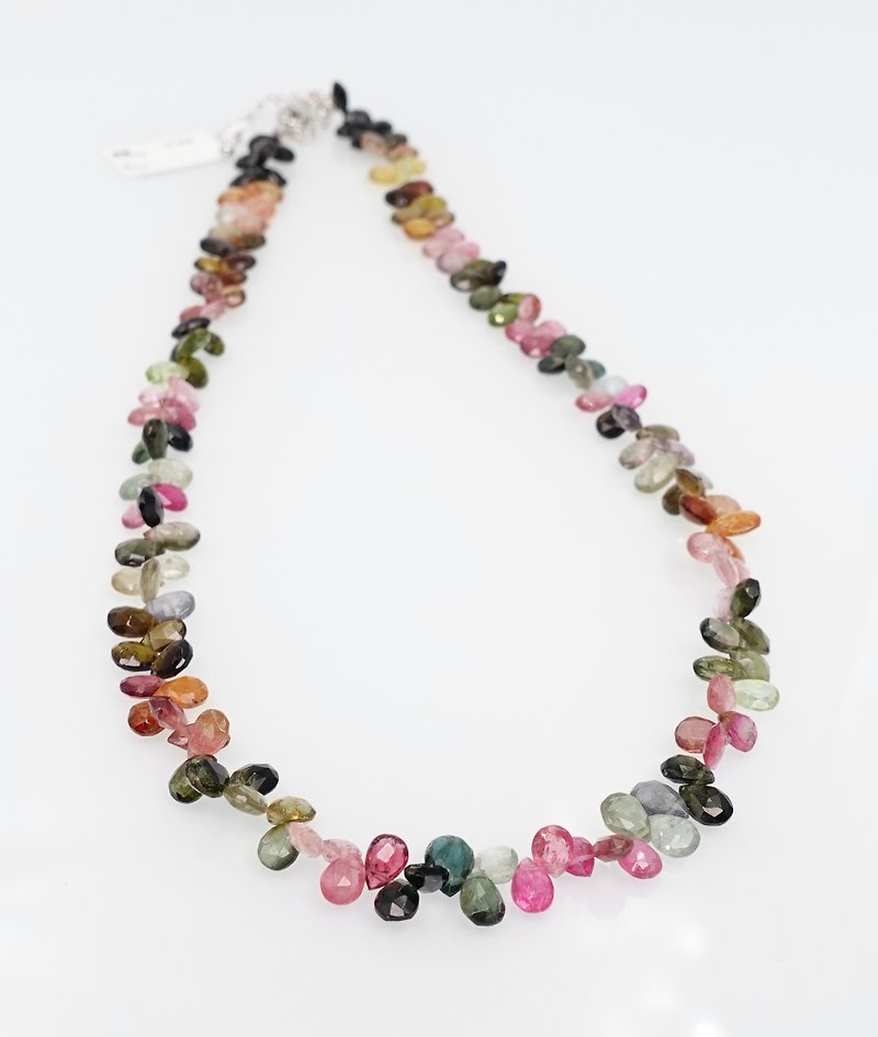 Poly Gold Jewelry-Natural Color Tourmaline Necklace - Necklaces - Gemstone 