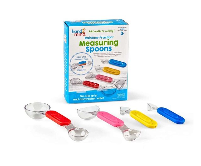 American hand2mind Rainbow Measuring Cup Set, Number Sense Learning, Montessori Teaching Aids