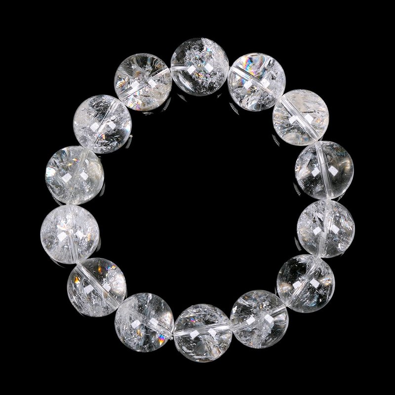 White Crystal Azeztulite 16.2-16.8mm Bracelet - Bracelets - Semi-Precious Stones Multicolor