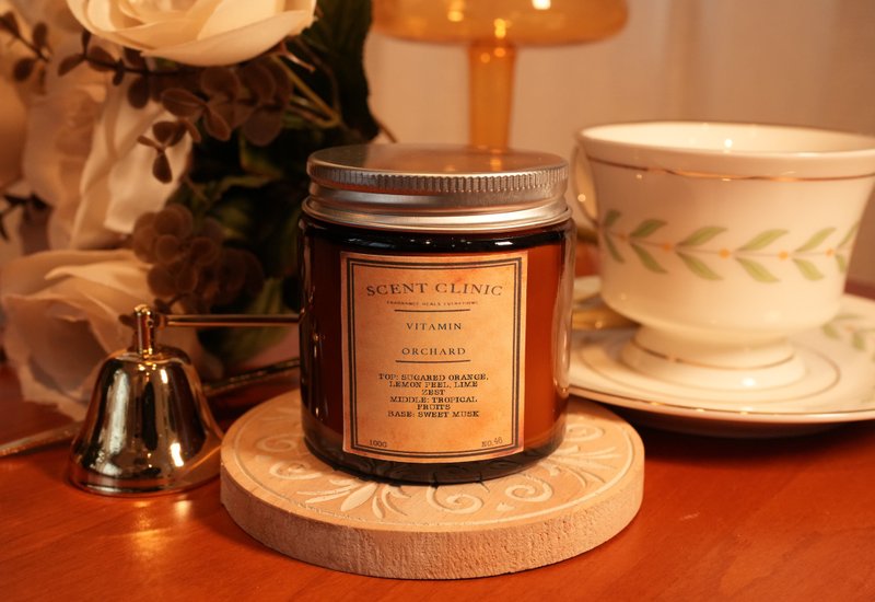 No.46 Vitamin Orchard Lemon Vitamin Orchard Soy Wax Scented Candle - Fragrances - Wax Brown