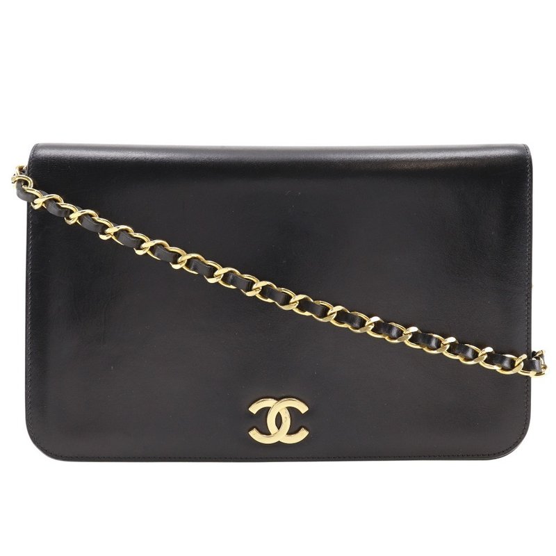 【日本直送】シャネル CHANEL チェーンショルダー ショルダーバッグ ココマーク ヴィンテージ カーフ 黒 レディース【中古】 - 側背包/斜背包 - 真皮 黑色