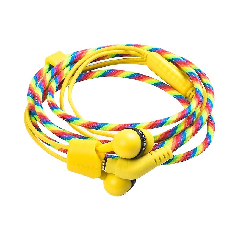 British Wraps [Limited] Pastel Fashion Knit Bracelet Earphone Rainbow - Headphones & Earbuds - Polyester Multicolor