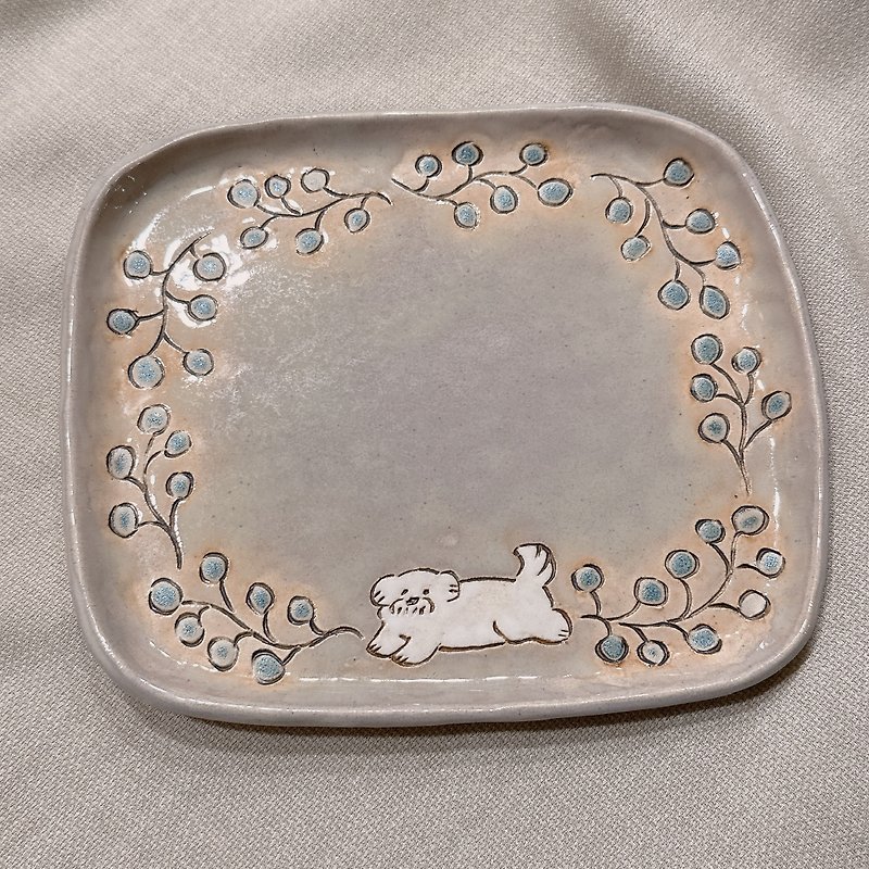 dog running board - Plates & Trays - Pottery 