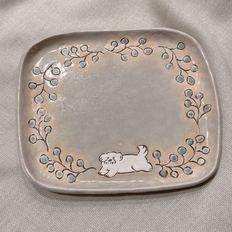 dog running board - Plates & Trays - Pottery 