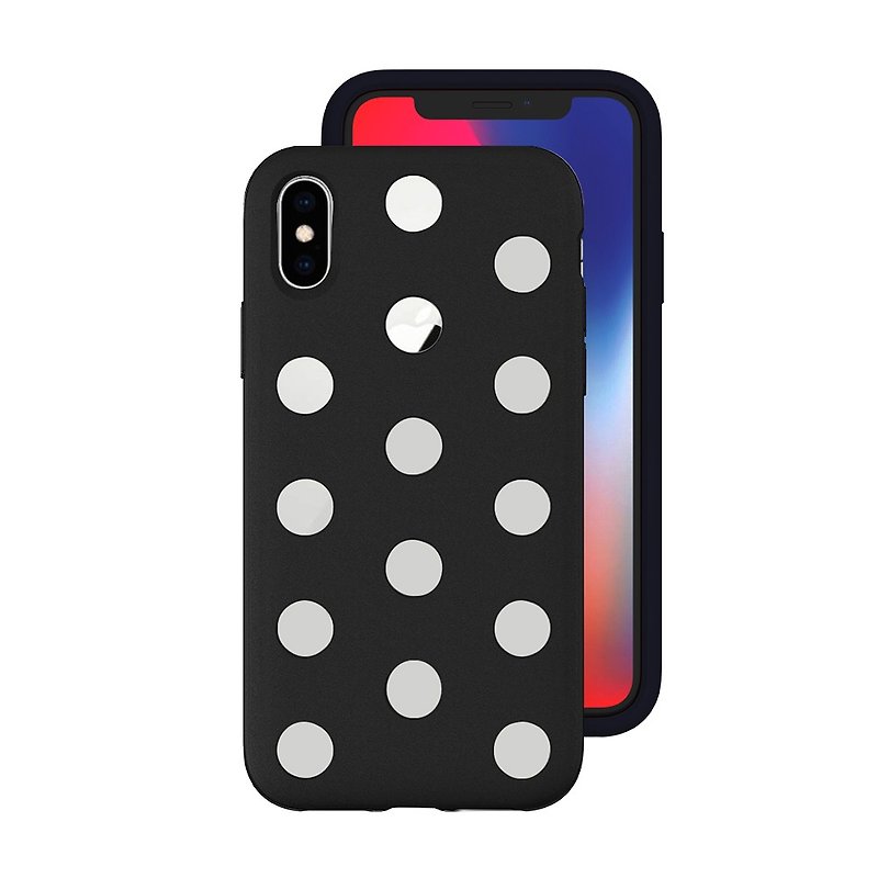 AndMesh-iPhone Xs Dot Double Collision Protective Case-Black (4571384958561 - Phone Cases - Other Materials Black