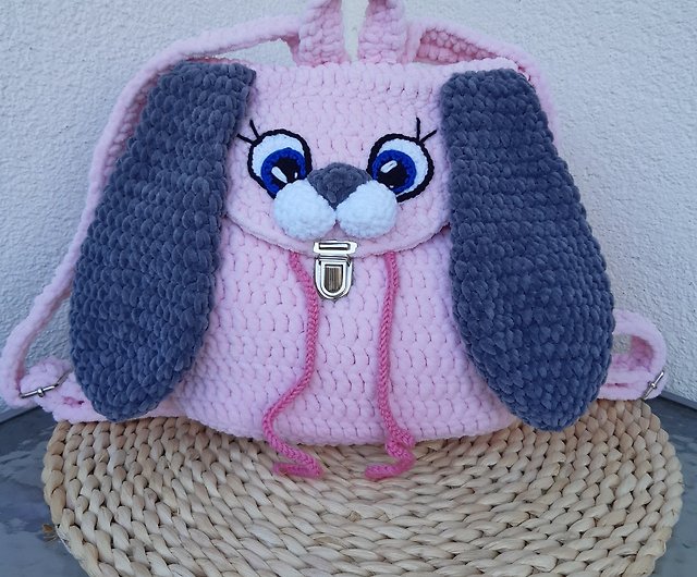 Gingham Bunny Backpack - Crochet Pattern ~ Crafty Kitty Crochet