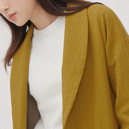 Carol Cotton Raglan Sleeves Suit jackets / Mustard