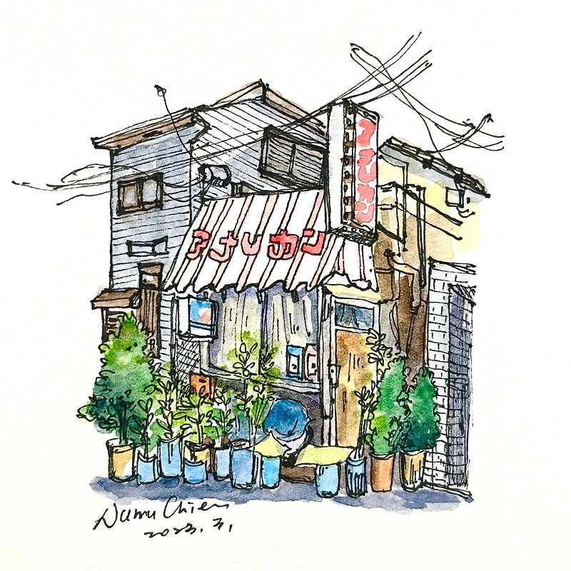 Watercolor Sketch‧Japanese Street House‧Painting Experience Activities - Illustration, Painting & Calligraphy - Paper 