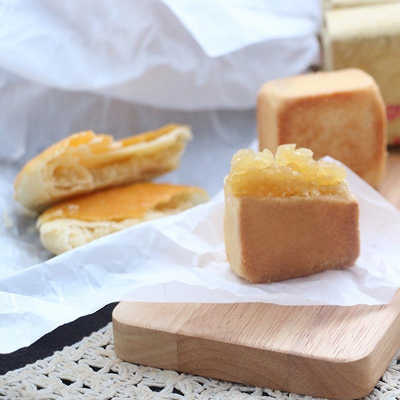 Teyamo_Pineapple shortcake+Sun Biscuit (combo) - เค้กและของหวาน - กระดาษ สีส้ม