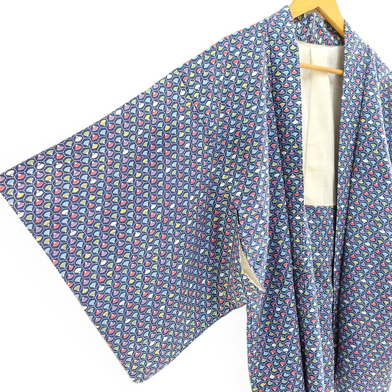 │Slowly│日本古董-輕和服甚平外套J22│古著.vintage.日本製 - 女大衣/外套 - 聚酯纖維 多色