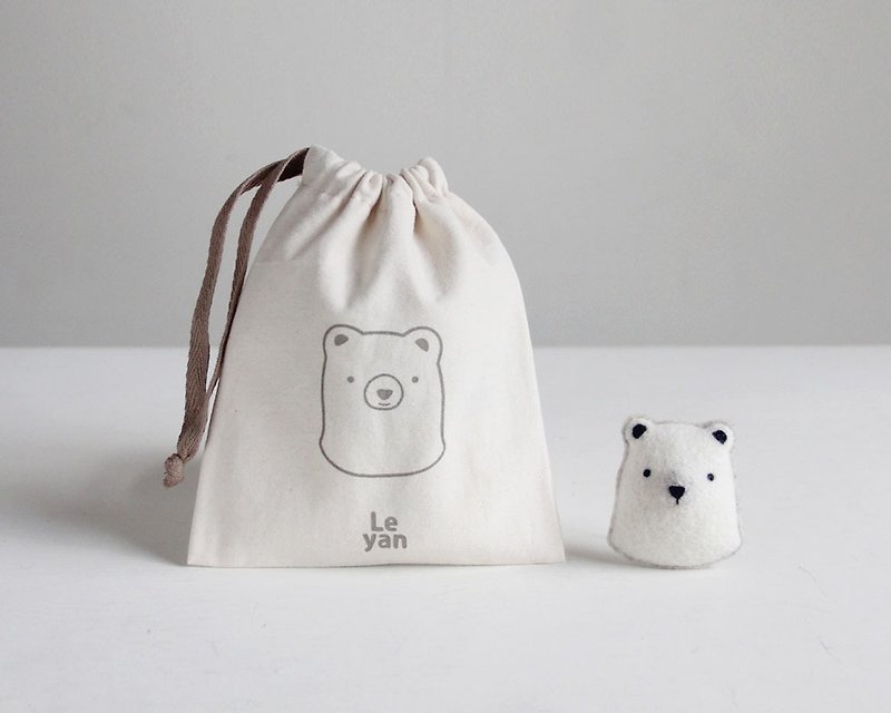 Leyang·Hot Fun Wool Felt Material Pack-White Bear Cotton Candy Pin - เย็บปัก/ถักทอ/ใยขนแกะ - ขนแกะ 