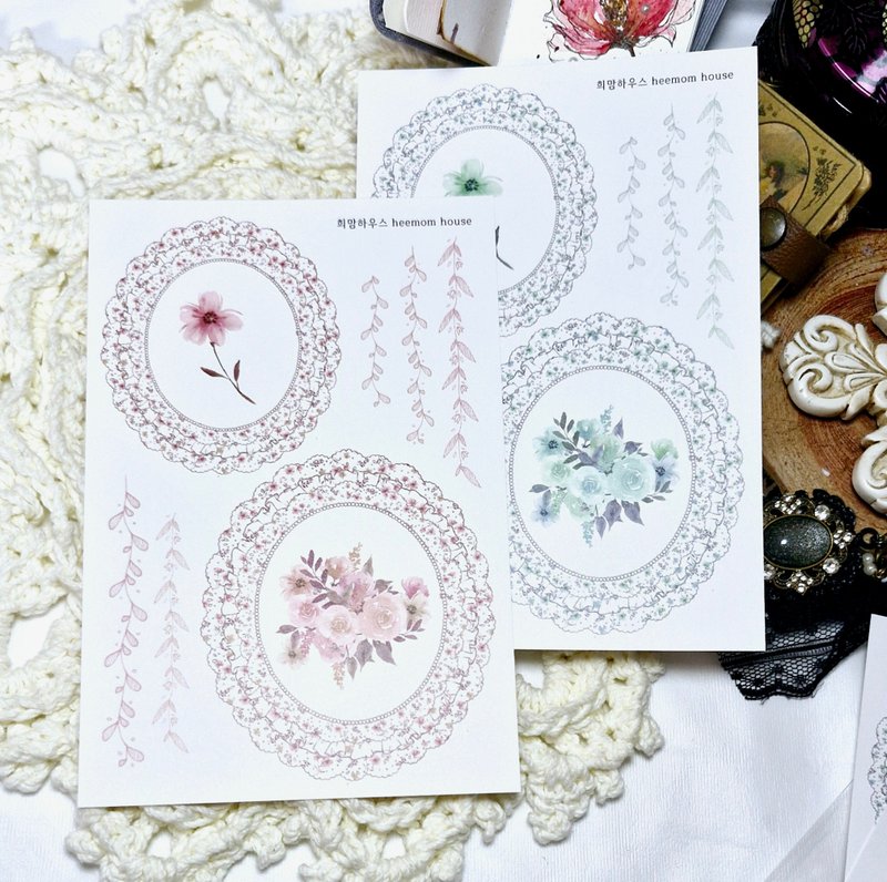 Lady doily paper-shaped paper Vol.01 - 貼紙 - 紙 白色