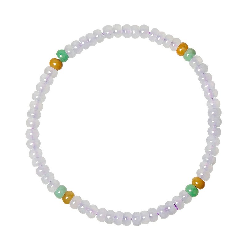 Jadeite Lavender Purple Bracelet - สร้อยข้อมือ - เครื่องประดับพลอย หลากหลายสี