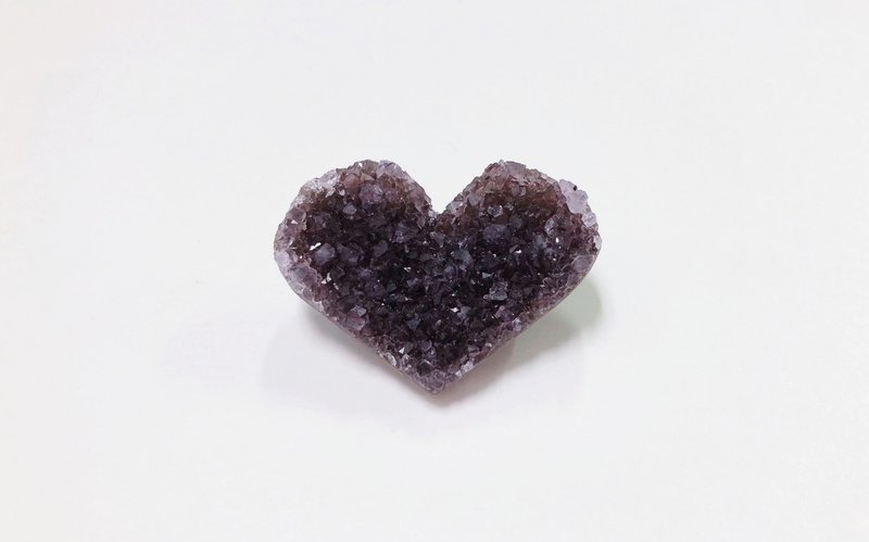 採礦 愛心紫晶礦石片 (偏深紫款) - 擺飾/家飾品 - 水晶 