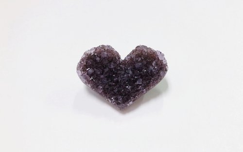 小王子星球 採礦 愛心紫晶礦石片 (偏深紫款)