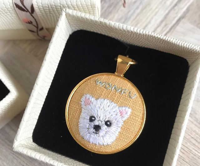 特別オーダーギフト】可愛らしいスタイル・ペット刺繍キーホルダー