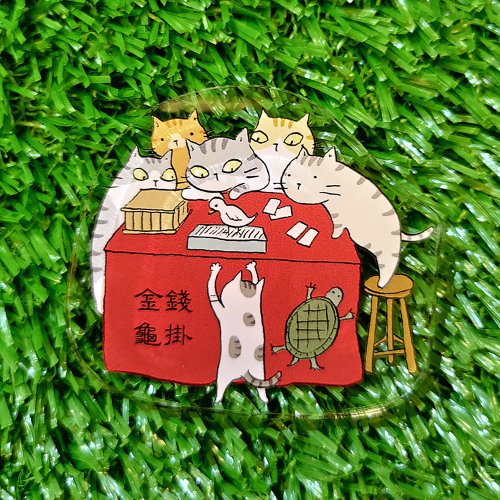 3貓小舖 壓克力磁鐵-算卦攤(插畫家:貓小姐)(最長邊6cm)