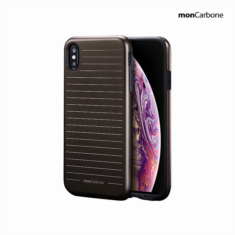 monCarbone SOUNDUP 绚音 碳纖維防摔保護殼 Xs / Xs Max_鈦灰金 - 手機殼/手機套 - 碳纖維 黑色