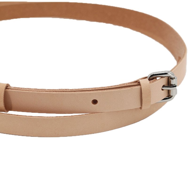 NETTA vegetable-tanned leather strap - Belts - Genuine Leather Khaki