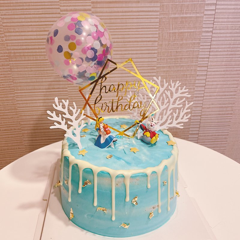 客製化 愛麗絲蛋糕 / 生日蛋糕 / 抽錢蛋糕 / 卡通蛋糕  限自取 - 蛋糕/甜點 - 新鮮食材 粉紅色