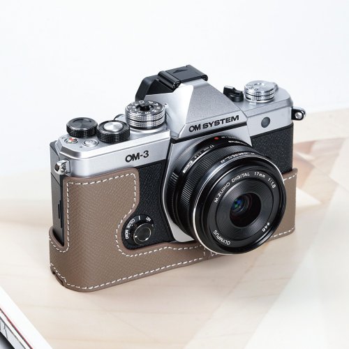 Martin Duke 手掌紋皮革相機底座 for Olympus OM SYSTEM OM-3 OM3